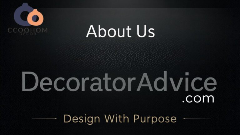 About Us DecoratorAdvice .com Design With Purpose